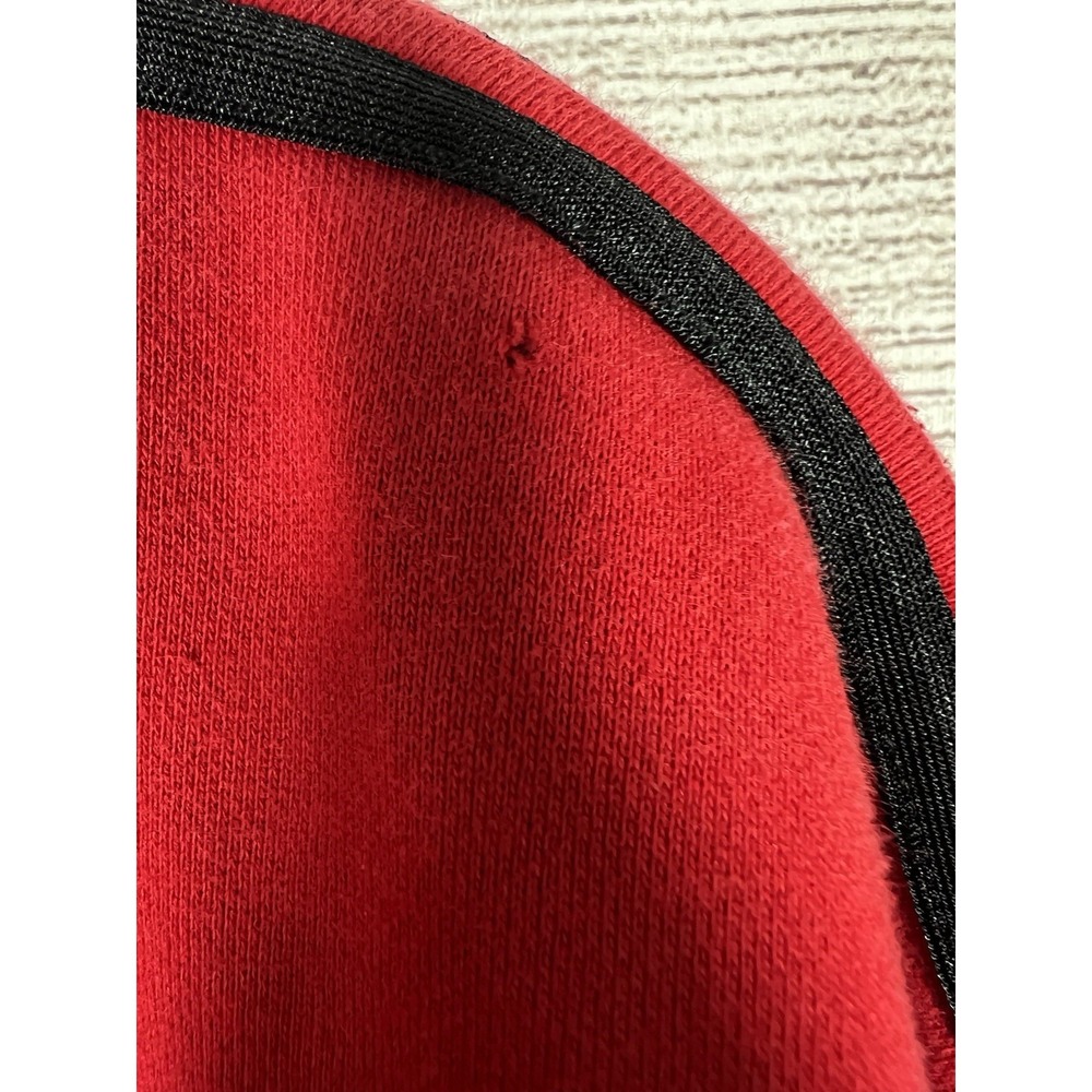 Adidas Hoodie Mens Large Red Black Pullover Spell Out Athletic Sweatshirt - Picture 7 of 7